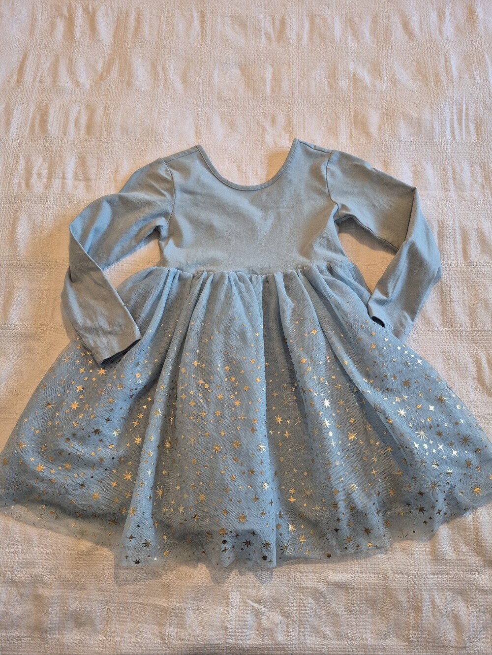 Hanna Andersson girls size 120 or 6-7 dress tulle bottom star print VGUC